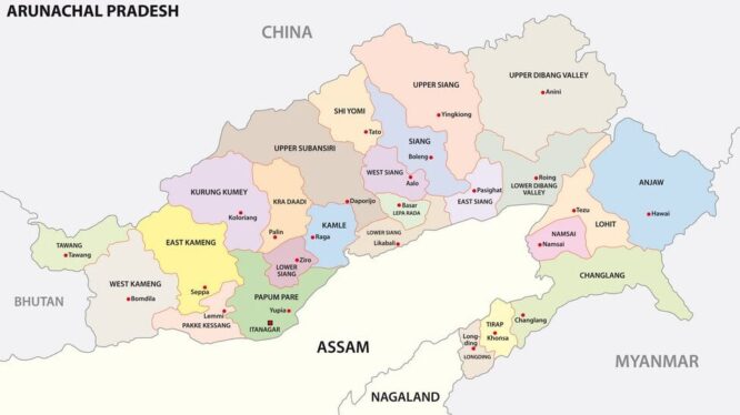 Map of Arunachal Pradesh